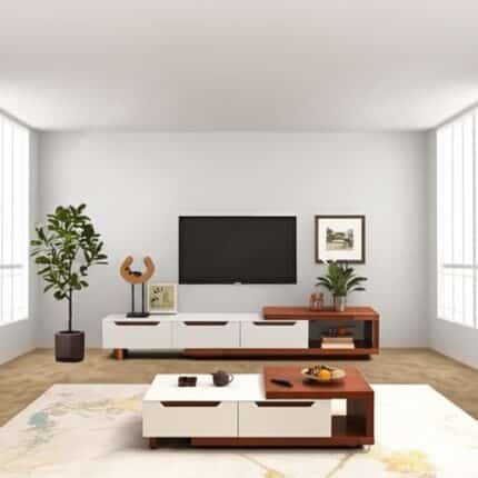 ترابيزة تليفزيون مع ترابيزة قهوة - W-565