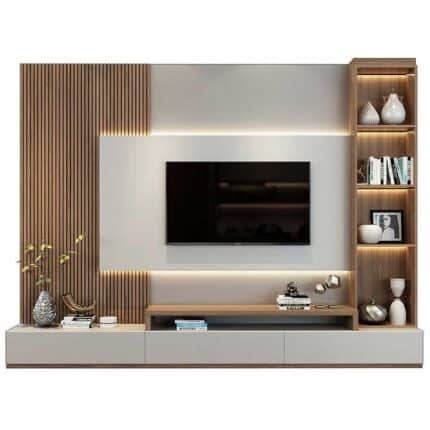 ترابيزة تليفزيون مع ارفف حائط - W-651