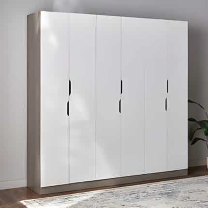 دولاب ابيض و بيج 240×220×60 - W-685