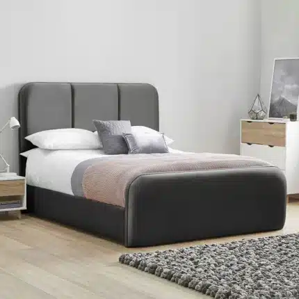 سرير - خشب ام دي اف- رمادي - متعدد المقاسات - W-472