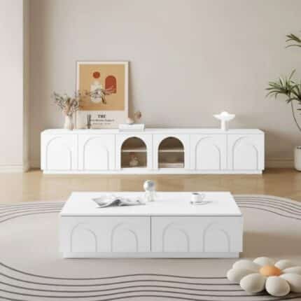 طقم ترابيزة تليفزيون مع ترابيزة قهوة - W-451