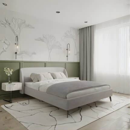 سرير - خشب ام دي اف- رمادي - متعدد المقاسات - W-466