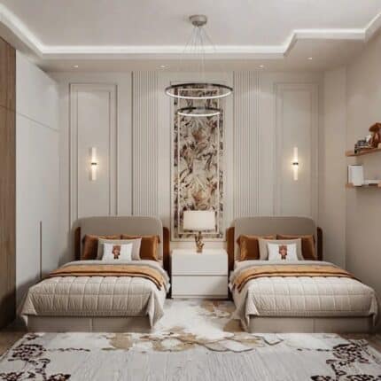 سرير - خشب ام دي اف- رمادي - متعدد المقاسات - W-467