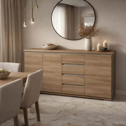 بوفيه خشابى بادراج وارفف _ ST-97