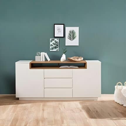 بوفيه، 140 سم، بيج / أبيض - W-704